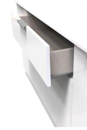 Ready Assembled 2 U Dover 4 Door 1 Drawer Wide Unit (Ready Assembled) in White - thumbnail 6