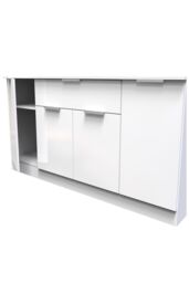 Ready Assembled 2 U Dover 4 Door 1 Drawer Wide Unit (Ready Assembled) in White - thumbnail 5