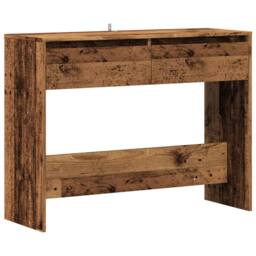Berkfield Home Console Table Old Wood 100x35x76.5 cm Engineered Wood in Brown - thumbnail 2