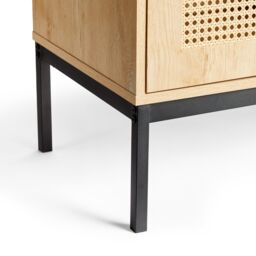 VonHaus Lena Rattan Effect Wide Living Room Storage Sideboard in Brown - thumbnail 7