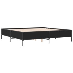 Berkfield Home Bed Frame without Mattress Black 180x200 cm Super King - thumbnail 6
