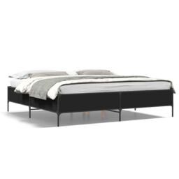 Berkfield Home Bed Frame without Mattress Black 180x200 cm Super King - thumbnail 2