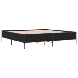 Berkfield Home Bed Frame without Mattress Black 180x200 cm Super King - thumbnail 3