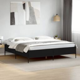 Berkfield Home Bed Frame without Mattress Black 180x200 cm Super King - thumbnail 1