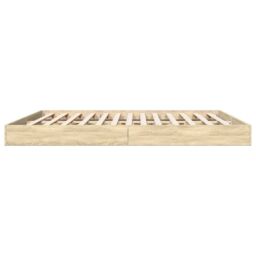 Berkfield Home Bed Frame without Mattress Sonoma Oak 180x200 cm Super King Engineered Wood in Brown - thumbnail 5