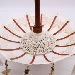 Serenityy Bali Canvas Parasol - Natural, 40cm in Natural - Size: 40 cm - thumbnail 5