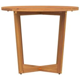 Berkfield Home Beautiful Garden Dining Table Round √ò90x75 cm Solid Wood Acacia in Brown - Size: 90x75 cm - thumbnail 5