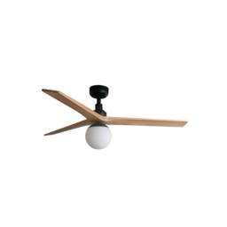 Netlighting Klim Medium Black Light Pine Wood Ceiling Fan DC E27 6 Speed - thumbnail 1