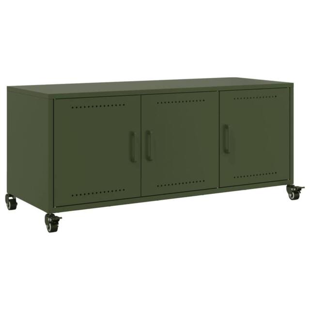 Berkfield Home TV Cabinet Olive Green 100.5x39x43.5 cm Steel - image 1