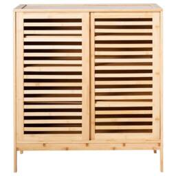 Wyld and Coco Sideboard Shoe Cabinet - Light Brown Slatted Doors - thumbnail 5