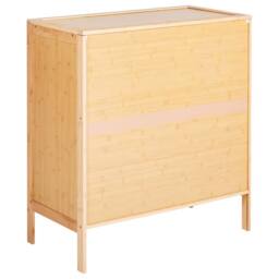 Wyld and Coco Sideboard Shoe Cabinet - Light Brown Slatted Doors - thumbnail 6