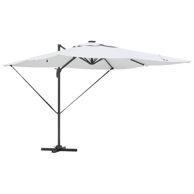 Berkfield Home Roma Cantilever Parasol with Solar LEDs - Sand - 286 x 285 x 270 - image 1