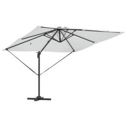 Berkfield Home Roma Cantilever Parasol with Solar LEDs - Sand - 286 x 285 x 270 - thumbnail 5