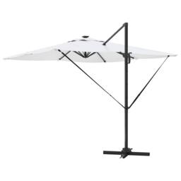 Berkfield Home Roma Cantilever Parasol with Solar LEDs - Sand - 286 x 285 x 270 - thumbnail 8
