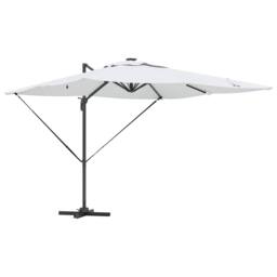 Berkfield Home Roma Cantilever Parasol with Solar LEDs - Sand - 286 x 285 x 270 - thumbnail 1