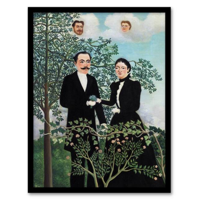 "Artery8 Past & Present Philosophical Thought Rousseau Framed Wall Art Print - Size: W12"" x H16""" - image 1