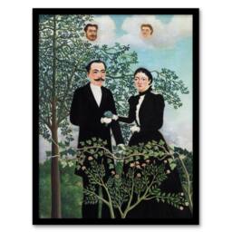 "Artery8 Past & Present Philosophical Thought Rousseau Framed Wall Art Print - Size: W12"" x H16""" - thumbnail 1