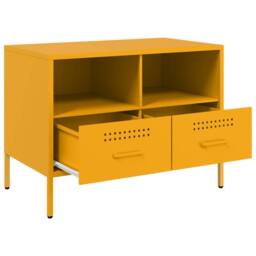 Berkfield Home TV Cabinet Mustard Yellow 68x39x50.5 cm Steel - thumbnail 9