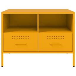 Berkfield Home TV Cabinet Mustard Yellow 68x39x50.5 cm Steel - thumbnail 6