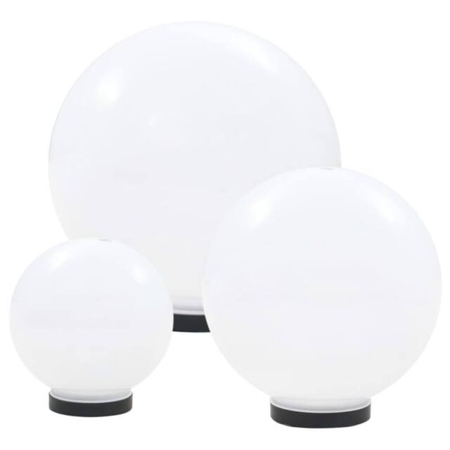 Berkfield Home Decorative 6 Piece LED Bowl Lamp Set Spherical 20/30/40 cm PMMA in White - image 1