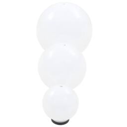Berkfield Home Decorative 6 Piece LED Bowl Lamp Set Spherical 20/30/40 cm PMMA in White - thumbnail 5
