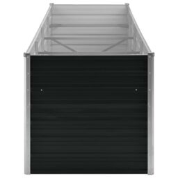 Berkfield Home Garden Raised Bed Anthracite 320x80x77 cm Galvanised Steel in Black - Size: 320 x 80 x 77 cm - thumbnail 4