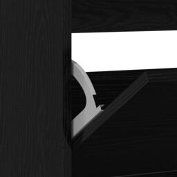 Berkfield Home Shoe Cabinet with Flip Drawer Black Oak 80x21x87, 5 cm - thumbnail 9