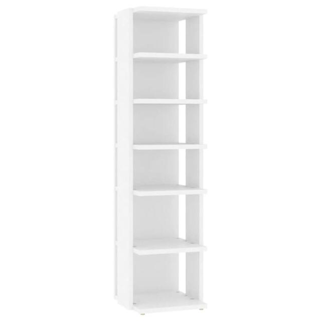 Berkfield Home Shoe Cabinet White 27.5x27x102 cm Engineered Wood - image 1