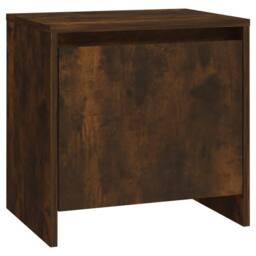 Berkfield Home Bedside Cabinet Smoked Oak 45x34x44.5 cm Engineered Wood in Brown - thumbnail 2