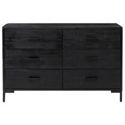 Berkfield Home Sideboard Black 110x35x70 cm Solid Pinewood - Size: 110 x 35 x 70 cm - thumbnail 1