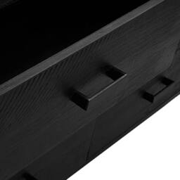 Berkfield Home Sideboard Black 110x35x70 cm Solid Pinewood - Size: 110 x 35 x 70 cm - thumbnail 7