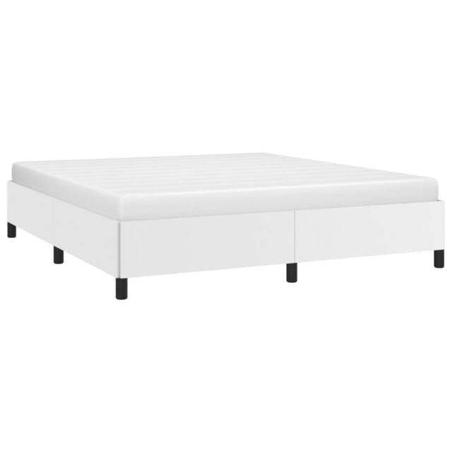 Berkfield Home Durable Bed Frame White 180x200 cm Super King Faux Leather - image 1