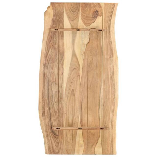 Berkfield Home Table Top Solid Acacia Wood 118x(50-60)x2.5 cm in Brown - image 1