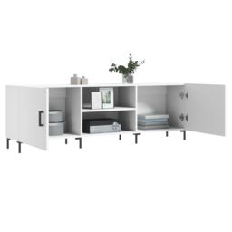 Berkfield Home TV Cabinet White 150x30x50 cm Engineered Wood - Size: 150 x 30 x 50 cm - thumbnail 4