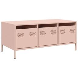 Berkfield Home Coffee Table Pink 101.5x50x43.5 cm Cold-rolled Steel