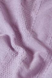 Homescapes Kashi Cotton Throw with Tassels in Lilac - Size: 255 cm x 360 cm - thumbnail 4