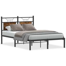 Berkfield Home Bed Frame without Mattress Smoked Oak 120x200 cm Engineered Wood in Brown - Size: Small Double - thumbnail 1