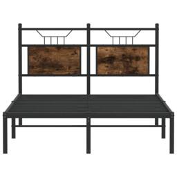 Berkfield Home Bed Frame without Mattress Smoked Oak 120x200 cm Engineered Wood in Brown - Size: Small Double - thumbnail 6