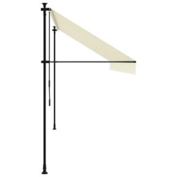 Berkfield Home Retractable Awning Cream 400x150 cm Fabric & Steel - thumbnail 4