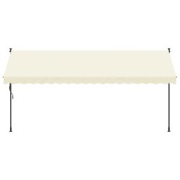 Berkfield Home Retractable Awning Cream 400x150 cm Fabric & Steel - thumbnail 3