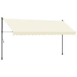 Berkfield Home Retractable Awning Cream 400x150 cm Fabric & Steel - thumbnail 2