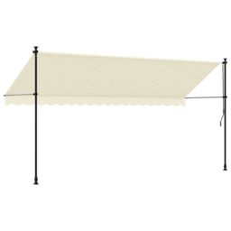 Berkfield Home Retractable Awning Cream 400x150 cm Fabric & Steel - thumbnail 5