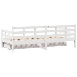 Berkfield Home Daybed with Drawers without Mattress White 90x190 cm Single Solid Wood - thumbnail 6