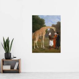 "Artery8 Nubian Giraffe Oil Painting Agasse Wall Art Poster Print - Size: W24"" x H32""" - thumbnail 4