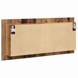 Berkfield Home LED Mirror Cabinet Old Wood 100x12x45 cm Engineered Wood in Brown - Size: 100 x 12 x 45 cm - thumbnail 9