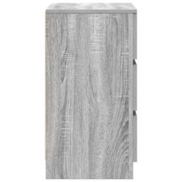 Berkfield Home Bedside Cabinet with 3 Drawers Grey Sonoma 39x35x65 cm - Size: 39 x 35 x 65 cm - thumbnail 7
