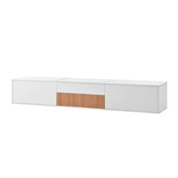 Merax White Modern 180cm Floating TV Unit with Pull Out Projector Shelf - thumbnail 8