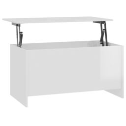 Berkfield Home Coffee Table High Gloss White 102x55.5x52.5 cm Engineered Wood - thumbnail 2