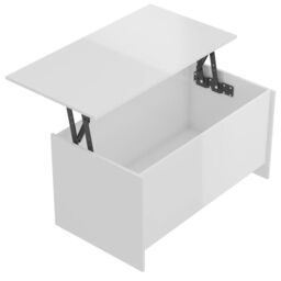 Berkfield Home Coffee Table High Gloss White 102x55.5x52.5 cm Engineered Wood - thumbnail 6
