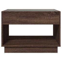 Berkfield Home Decorative Coffee Table with Infinity LED Brown Oak 70x50x50 cm - Size: 70 x 50 x 50 cm - thumbnail 6
